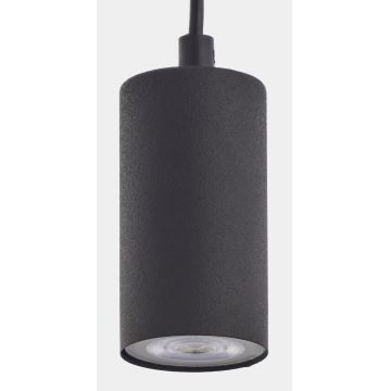 Lámpara colgante LOGAN BLACK 1xGU10/10W/230V