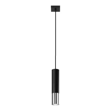 Lámpara colgante LOOPEZ 1xGU10/10W/230V negro/cromo
