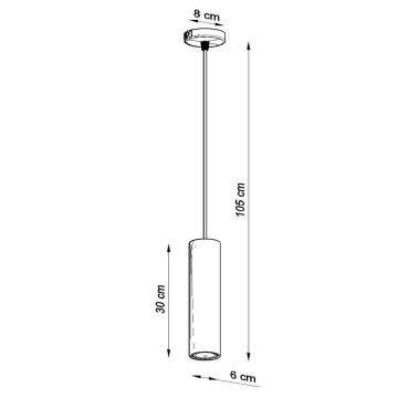 Lámpara colgante LUVO 1xGU10/40W/230V