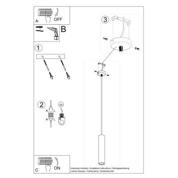 Lámpara colgante LUVO 1xGU10/40W/230V