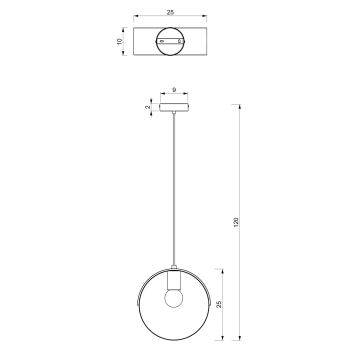 Lámpara colgante MALM 1xE27/60W/230V