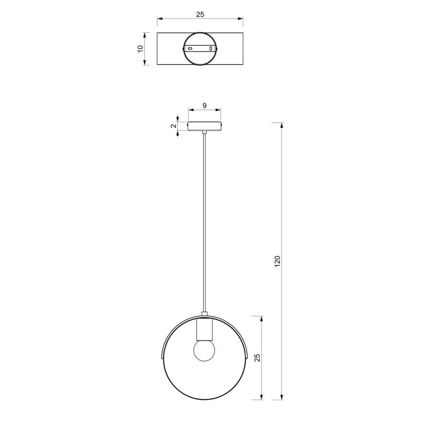 Lámpara colgante MALM 1xE27/60W/230V