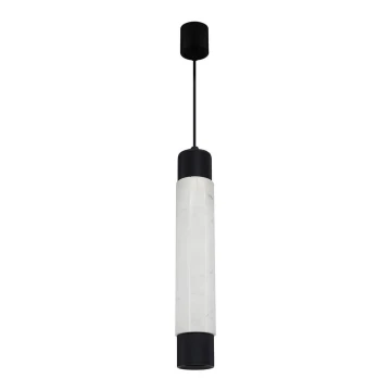 Lámpara colgante MARBLE WHITE/BLACK 1xGU10/8W/230V