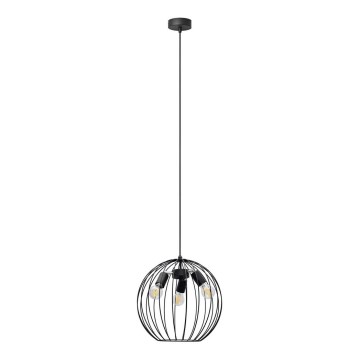 Lámpara colgante MERCURE 3xE27/60W/230V diá. 40 cm negro