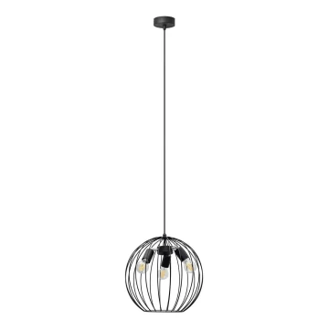 Lámpara colgante MERCURE 3xE27/60W/230V diá. 40 cm negro