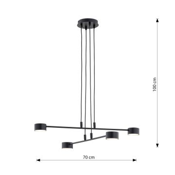 Lámpara colgante MODUS 4xGX53/12W/230V negro