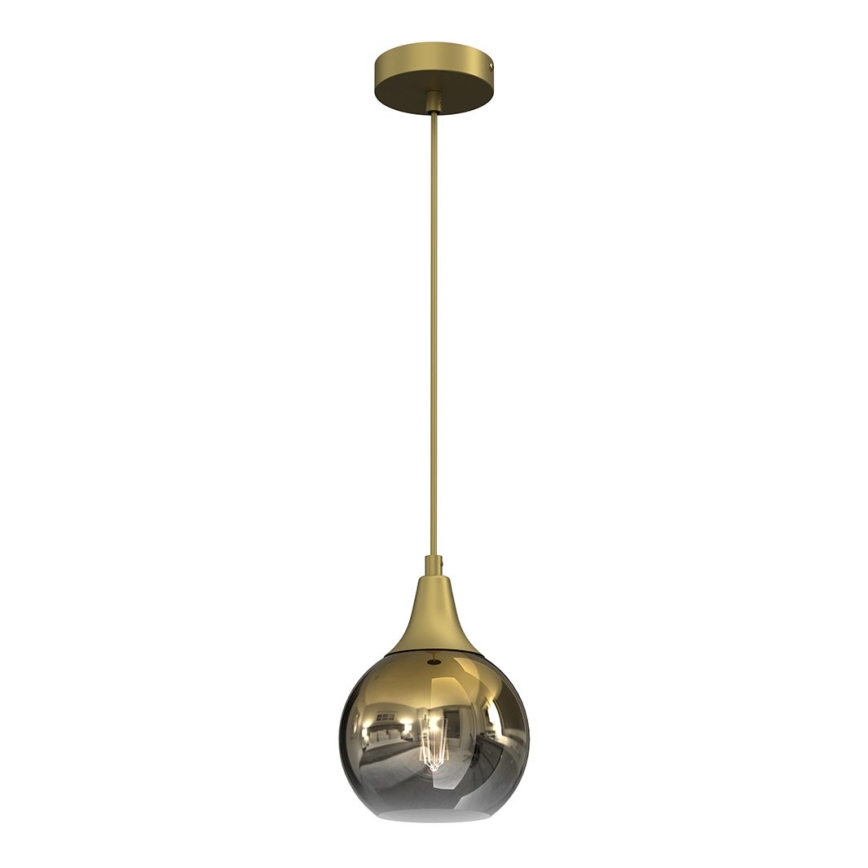 Lámpara colgante MONTE 1xE27/60W/230V diá. 15 cm dorado