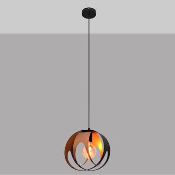 Lámpara colgante MOONLIGHT 1xE27/60W/230V negro/cobre
