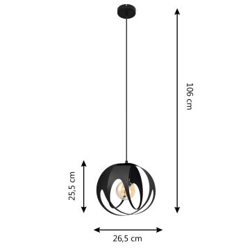 Lámpara colgante MOONLIGHT 1xE27/60W/230V negro