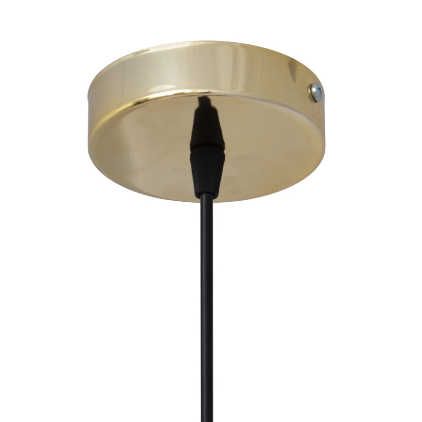 Lámpara colgante NEWTON 1xE27/60W/230V negro/dorado