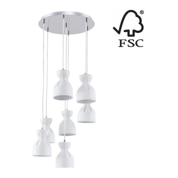 Lámpara colgante NOELLE 7xE14/40W/230V - Certificado FSC