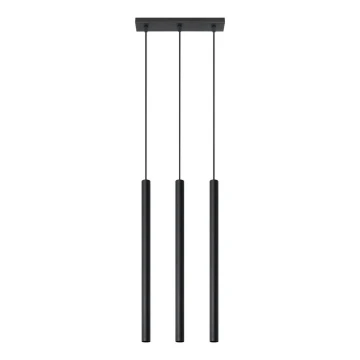 Lámpara colgante PASTELO 3xG9/8W/230V negro