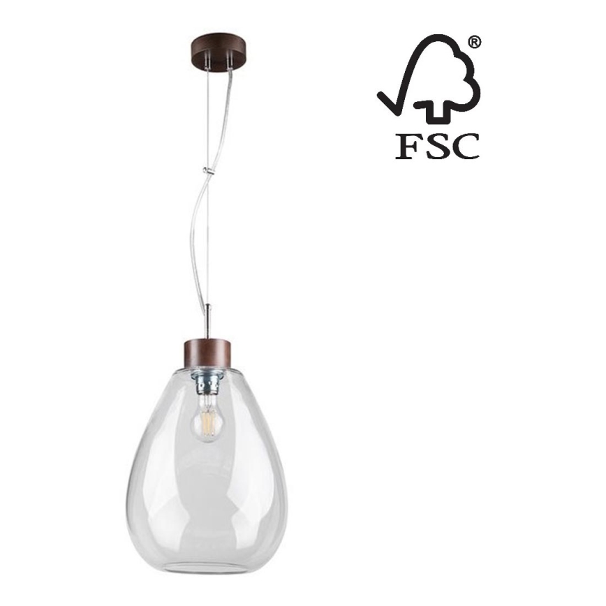 Lámpara colgante PIRO 1xE27/60W/230V - Certificado FSC