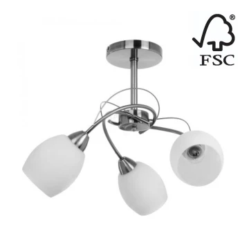 Lámpara colgante PISA 3xE27/60W/230V - Certificado FSC