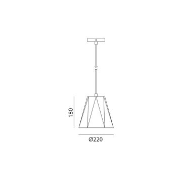 Lámpara colgante PITTORE 1xE27/25W/230V