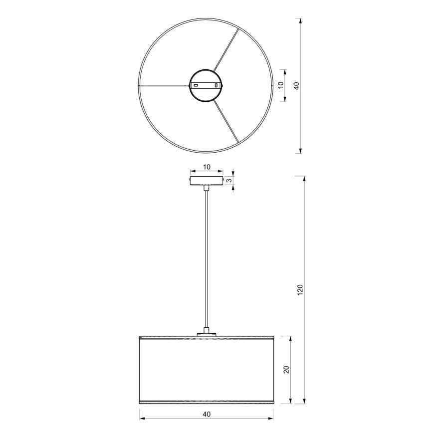 Lámpara colgante RATTAN 1xE27/60W/230V diá. 40 cm ratán