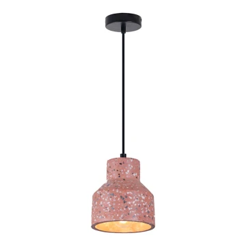 Lámpara colgante RESIN 1xE27/11W/230V rosa/negro