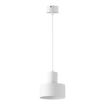 Lámpara colgante RIF 1xE27/60W/230V diá. 15 cm blanco