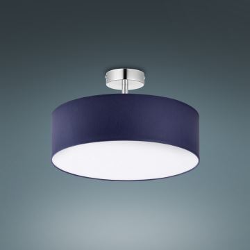 Lámpara colgante RONDO 4xE27/15W/230V diámetro 40 cm azul