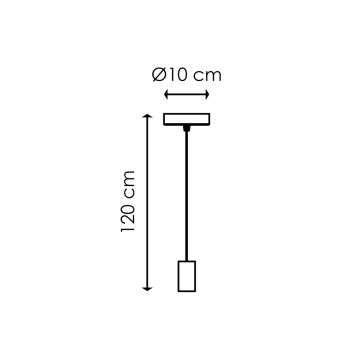 Lámpara colgante SAGA 1xE27/40W/230V mármol