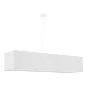 Lámpara colgante SANTA 5xE27/60W/230V 120 cm blanco