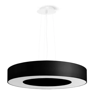 Lámpara colgante SATURNO SLIM 5xE27/60W/230V diámetro 50 cm negro