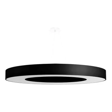 Lámpara colgante SATURNO SLIM 8xE27/60W/230V diámetro 90 cm negro