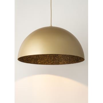 Lámpara colgante SFERA 1xE27/60W/230V diá. 50 cm dorado/negro