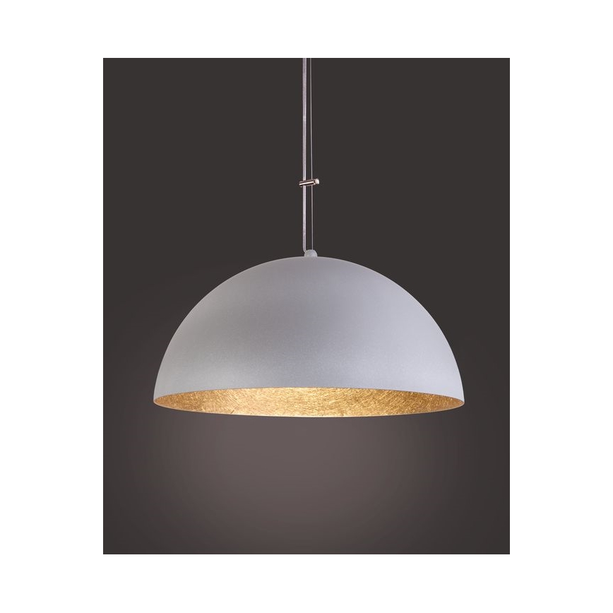 Lámpara colgante SFERA 1xE27/60W/230V diá. 50 cm gris/dorado