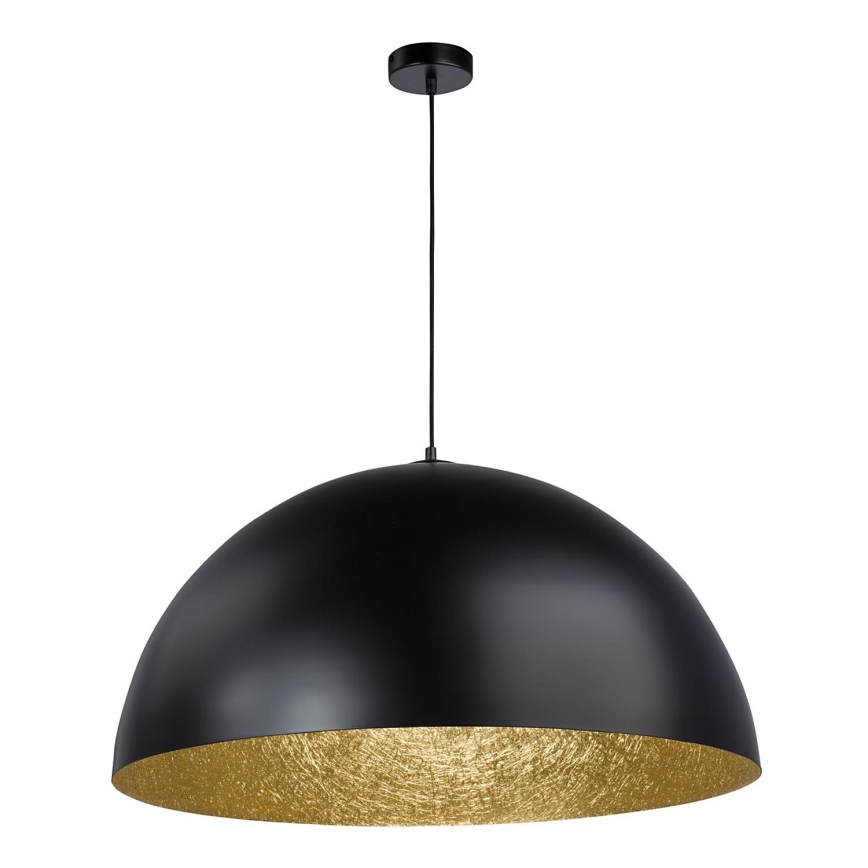 Lámpara colgante SFERA 1xE27/60W/230V diá. 50 cm negro/dorado