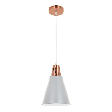 Lámpara colgante SHADE 1xE27/15W/230V cobre/gris