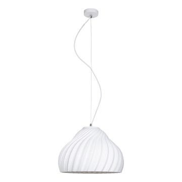 Lámpara colgante SILVO 1xE27/60W/230V diá. 38 cm blanco