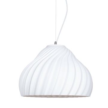 Lámpara colgante SILVO 1xE27/60W/230V diá. 38 cm blanco