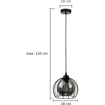 Lámpara colgante SOLO BLACK 1xE27/60W/230V