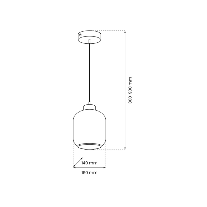 Lámpara colgante SOMBRA 1xE27/60W/230V gris