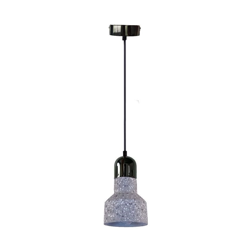 Lámpara colgante TERRAZZO 1xE27/60W/230V diá. 12 cm gris