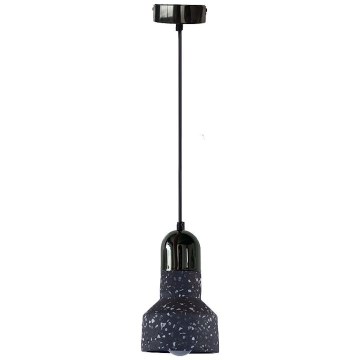 Lámpara colgante TERRAZZO 1xE27/60W/230V diá. 12 cm negro