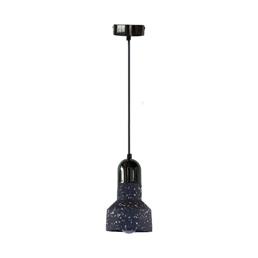 Lámpara colgante TERRAZZO 1xE27/60W/230V diá. 12 cm negro