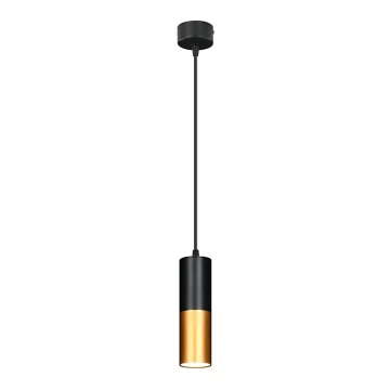 Lámpara colgante TUBA 1xGU10/15W/230V negro/dorado