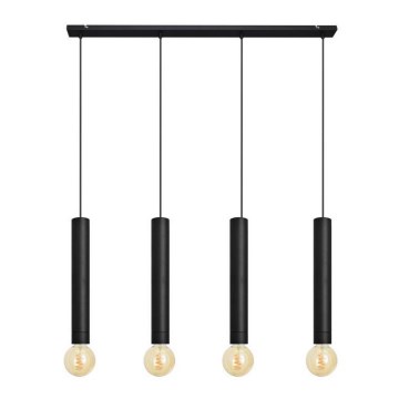 Lámpara colgante TUBA 4xE27/60W/230V negro