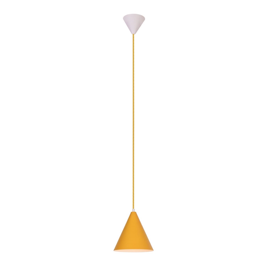 Lámpara colgante VOSS 1xE27/40W/230V amarillo/blanco
