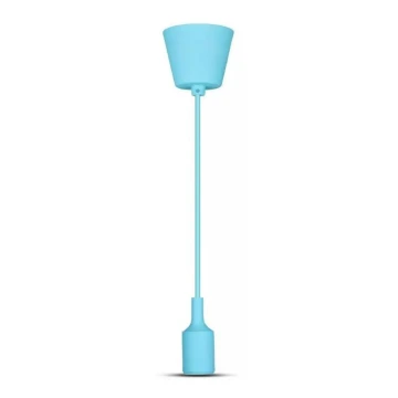 Lámpara de araña de cable 1xE27/60W/230V azul
