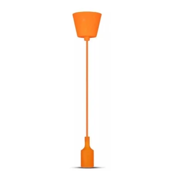 Lámpara de araña de cable 1xE27/60W/230V naranja