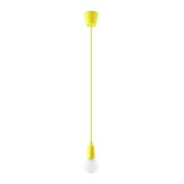 Lámpara de araña de cable DIEGO 1xE27/60W/230V amarillo