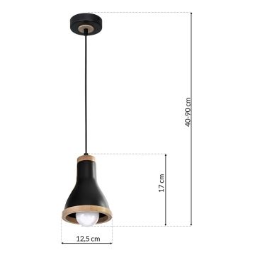 Lámpara de araña de cable HOLLY 1xE27/60W/230V