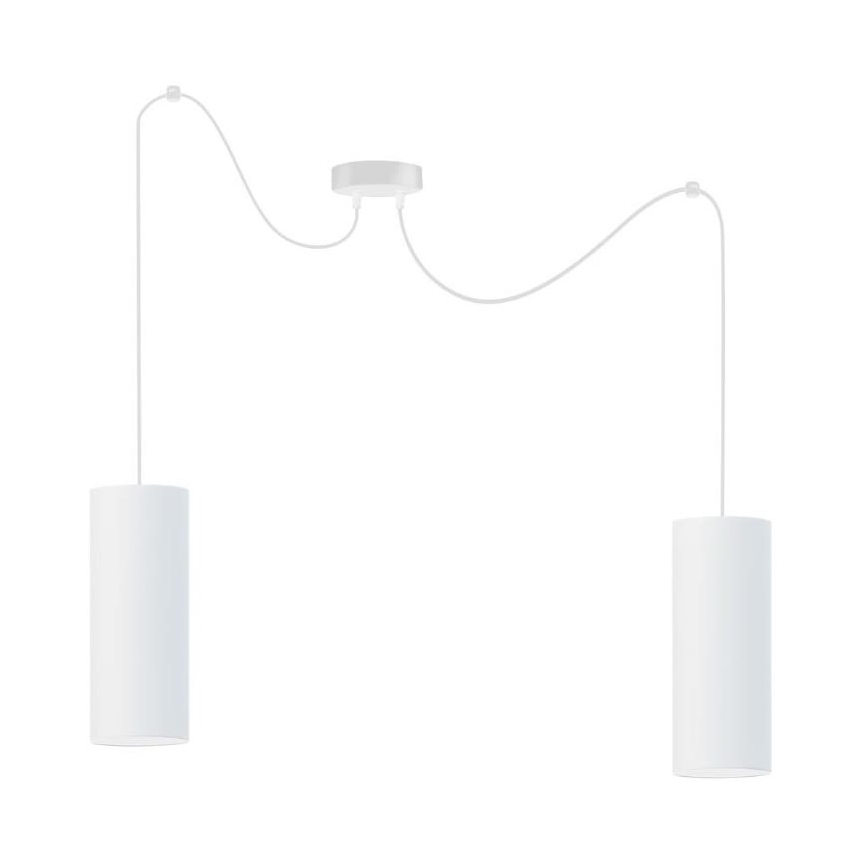 Lámpara de araña de cable ZIK 2xE27/40W/230V blanco