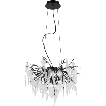 Lámpara de araña de cristal colgante 10xG9/40W/230V negro