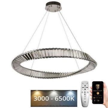 Lámpara de araña de cristal LED regulable en cadena LED/50W/230V 3000-6500K + mando a distancia