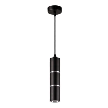 Lámpara de araña en ristra BAMBOO 1xGU10/10W/230V negro