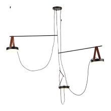 Lámpara de araña LED en cadena SPECTRUM 3xLED/23W/230V negro/marrón